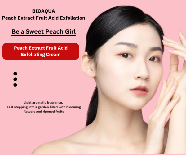 Bioaqua Peach Extract Fruit Acid Exfoliating Face Gel Cream 140g - Image 4