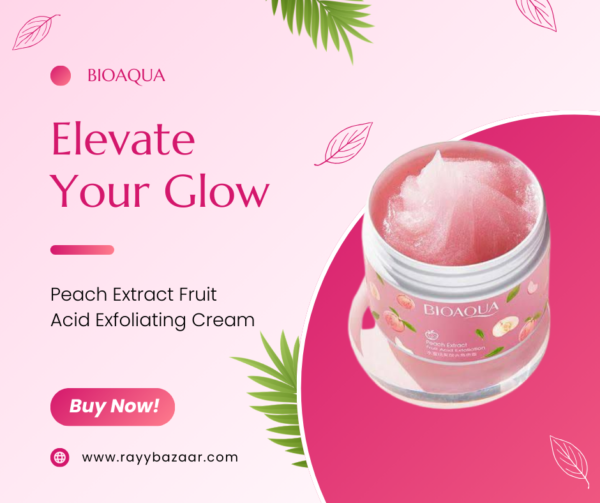 Bioaqua Peach Extract Fruit Acid Exfoliating Face Gel Cream 140g - Image 3